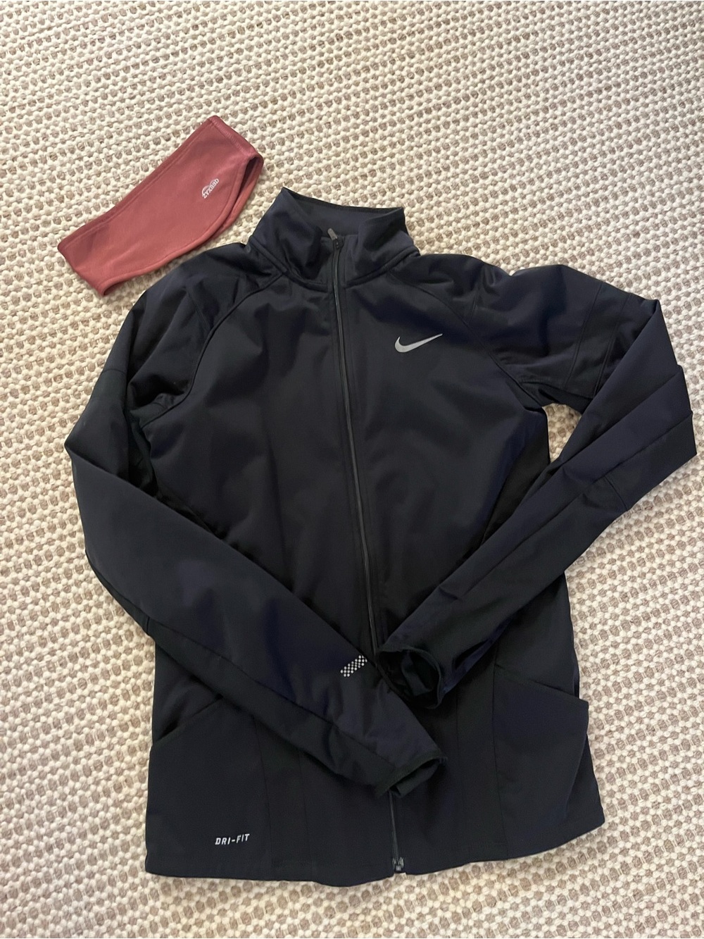 Nike Black Women's Dri-FIT Zip-Up Training Jacket